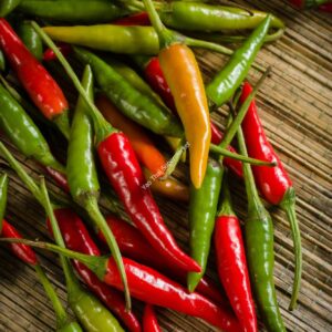 Thai Red and Green Chilis