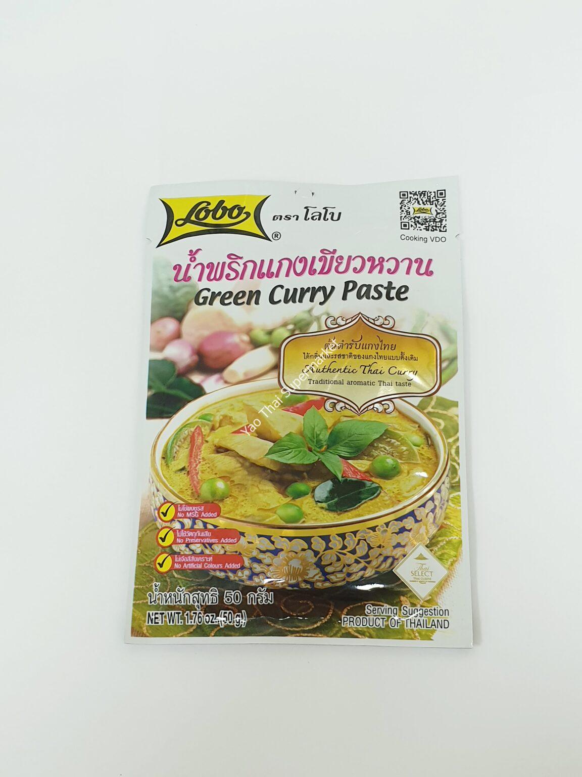 Lobo Green Curry Paste 50g พริกแกงเขียวหวานโลโบ - Yao Thai Supermarket