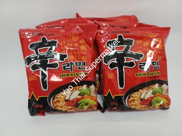Nongshim Shin Ramyun noodle Gourmet Spicy (5 Packets x 120g) - Yao Thai ...